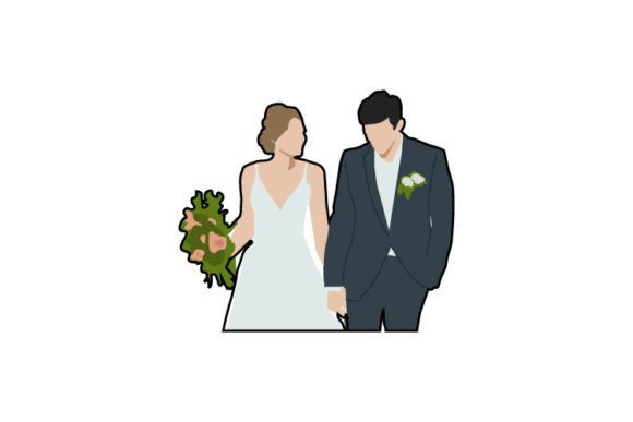 Couple Wedding Bride Drawing Clipart: Elevate Your Designs