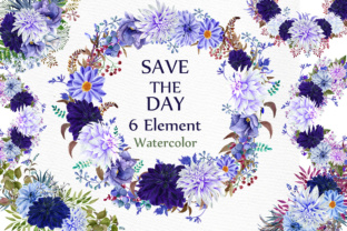 Elevate Your Brand with Blue Watercolor Flowers Clipart