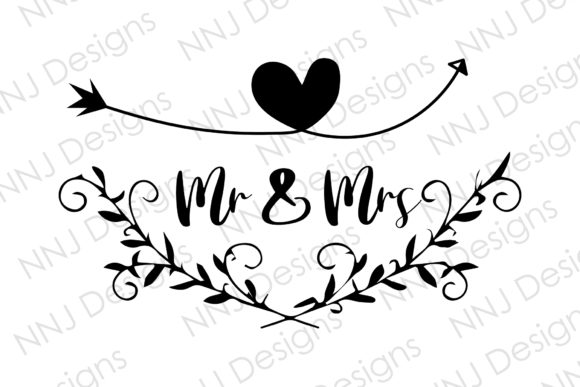 Mr and Mrs SVG Wedding Decor Monogram: Your Go-To Design Asset