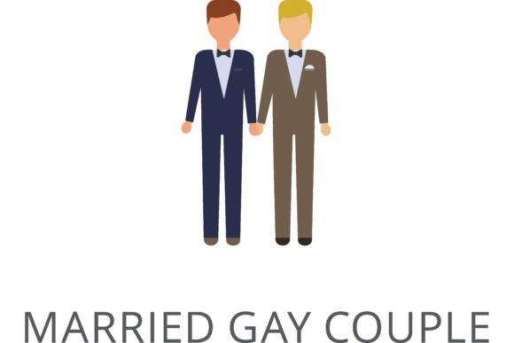 Newlywed Two Guy in Wedding Clothes Hold: A Modern Symbol of Unity in Design