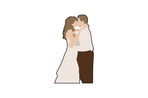 Portrait Wedding Kissing Couple Vector: A Designer's Asset Guide
