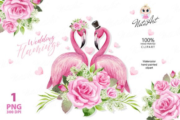 Watercolor Pink Flamingo Wedding Couple: Design Guide