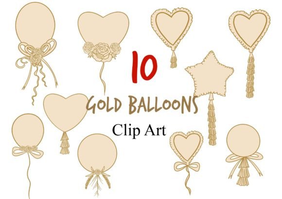 Wedding Balloons Clipart: Versatile Design for Modern Creators