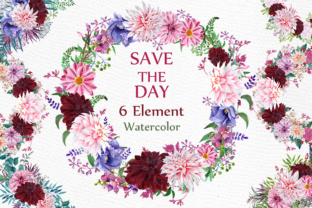 Wedding Floral Wreaths Clipart: A Designer's Watercolor Toolkit