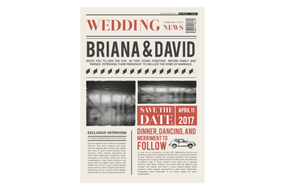 Wedding Invitation in Newspaper Front Pa: A Designer's Deep Dive
